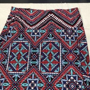 Cato Multicolor Geometric A-Line Skirt